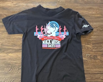 Vintage Walt Disney World Magic Music Days T-Shirt XL Black Champion USA