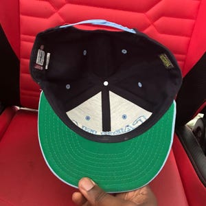 Vintage Top Of The World UNC Tar Heels Fitted Hat North Carolina Blue snapbak image 4