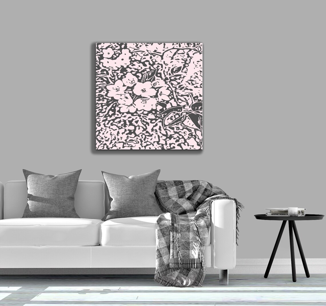 Black and White Floral Printable Wall Art