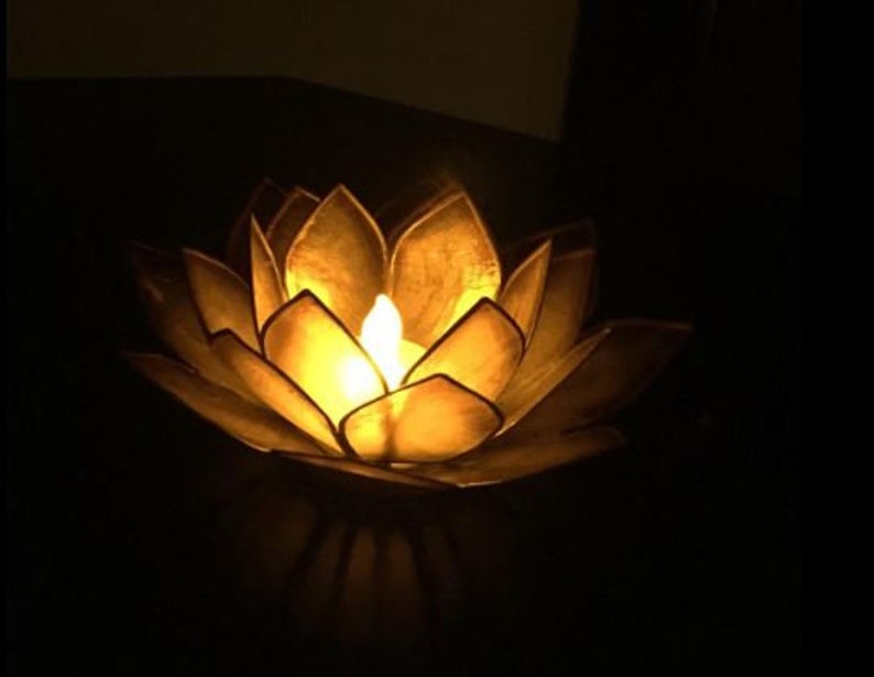 Lotus TEA LIGHT HOLDER Home Beautiful Lotus Flower Patio Etsy