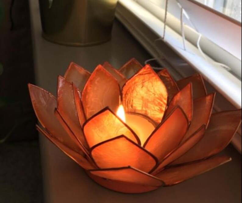 Lotus TEA LIGHT HOLDER Home Beautiful Lotus Flower Patio Etsy