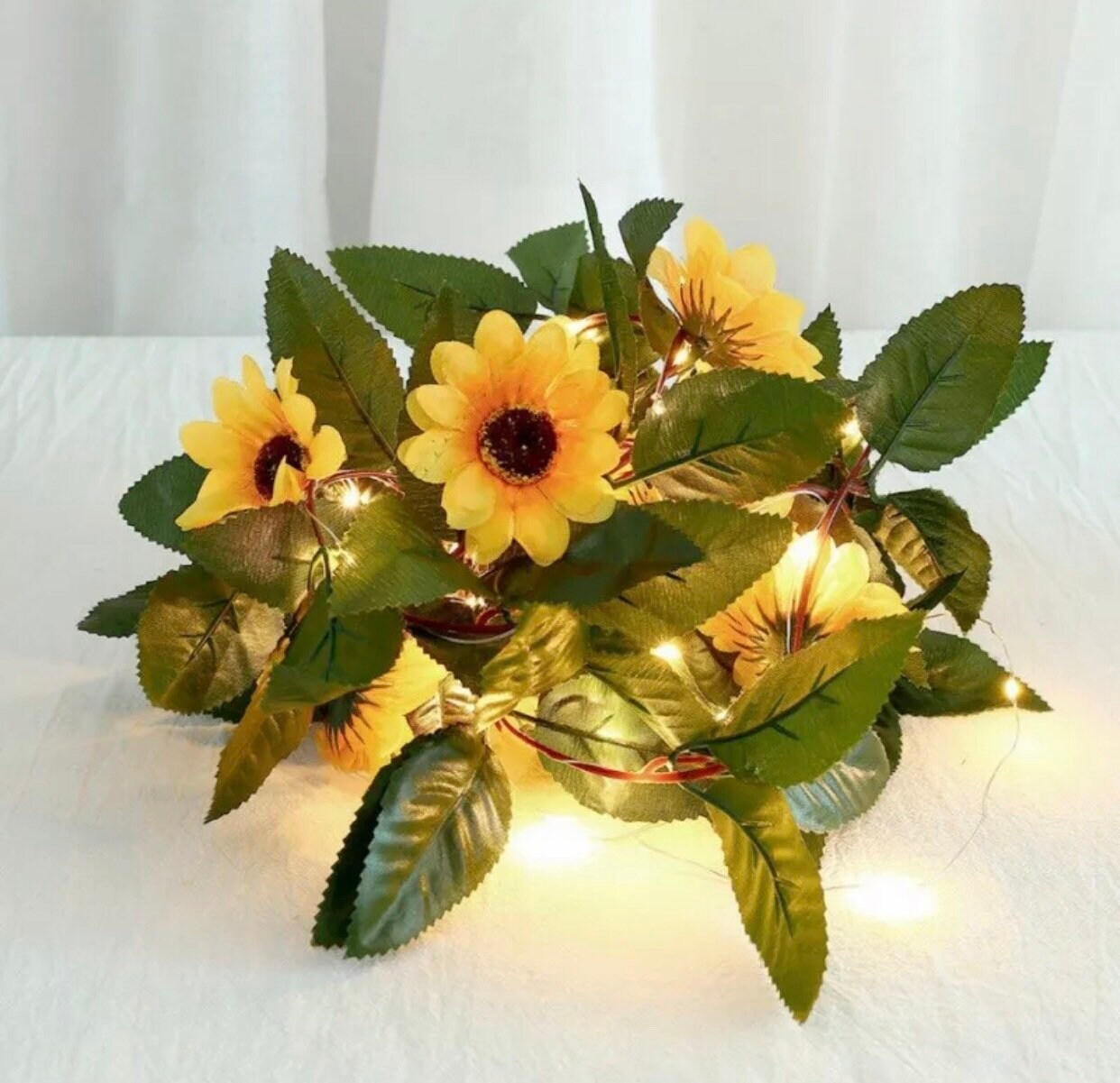 Lights LED SUNFLOWER Battery String Lights Sun Flower Etsy