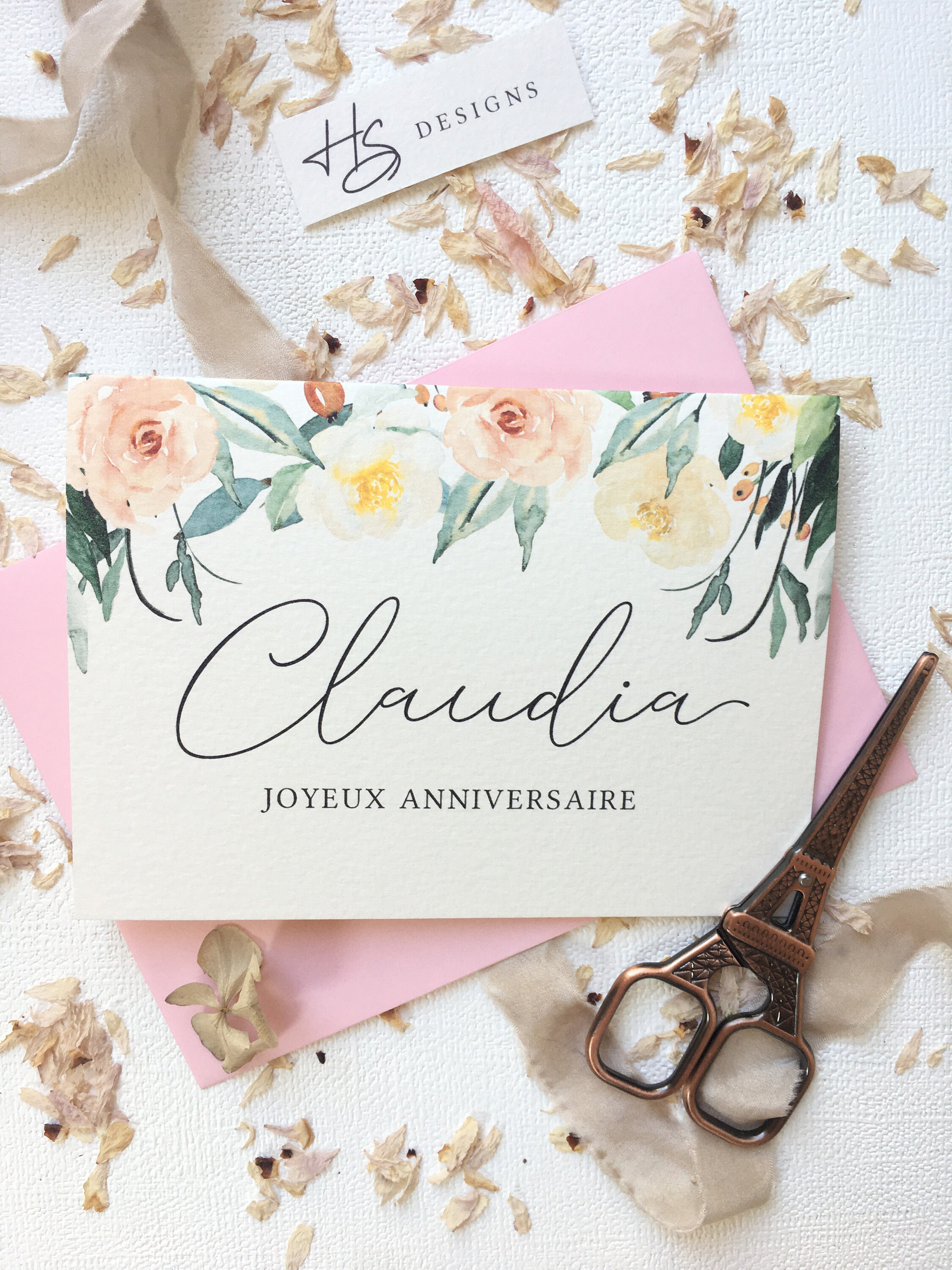 Joyeux Anniversaire Carte De Voeux Personalise Carte De Etsy Joyeux Anniversaire Carte De Voeux Personalise Carte De Etsy