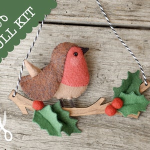 When Robins Appear - Felt Sewing Kit | Felt Robin | Christmas decorations | Loved ones keepsake