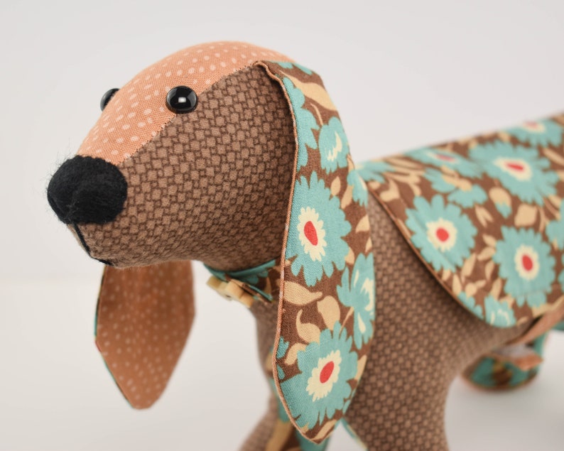 Sally the Sausage Dog: A PDF digital download sewing pattern to make an adorable sausage dog toy, Dachshund Sewing Pattern. image 2