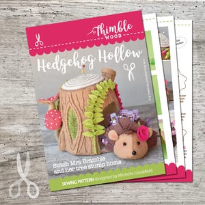 Felt Hedgehog Clip Holder and Pincushion House Sewing Pattern | Woodland Felt Stitching |