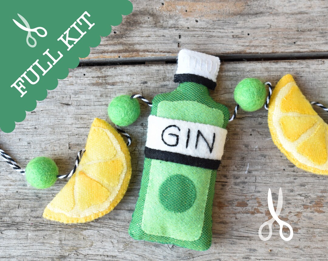 Gin and Lemon FULL KIT A Quality Sewing Kit to Make a Mini Bunting
