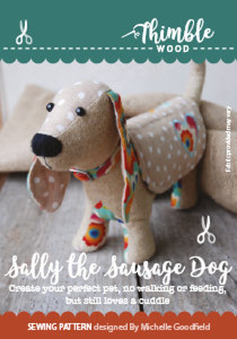 Sally the Sausage Dog: A PDF digital download sewing pattern to make an adorable sausage dog toy, Dachshund Sewing Pattern. image 6