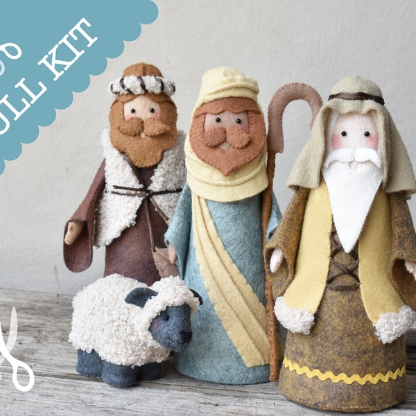 Während Shepherds Watch - Filz Nähzeug | Filzkrippe | Weihnachtsdekoration