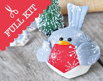 Penti Robin - Full Kit - Stitch a charming EPP Robin | Paper Piecing | Christmas