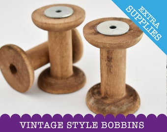 One, Two or Six Vintage Style Bobbins | Vintage Spool | Vintage Cotton Reel for Pinnie Mouse