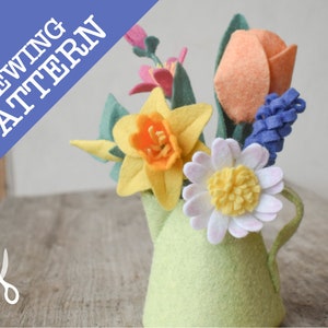 Spring Blooms - Felt Flower Sewing Pattern