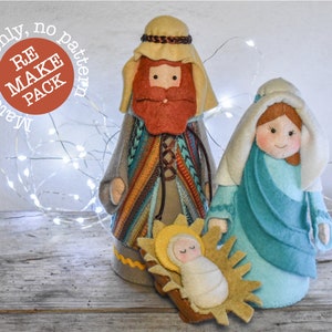 Away in a Manger - Re Make Materials only Pack | Felt Nativity | Christmas decorations