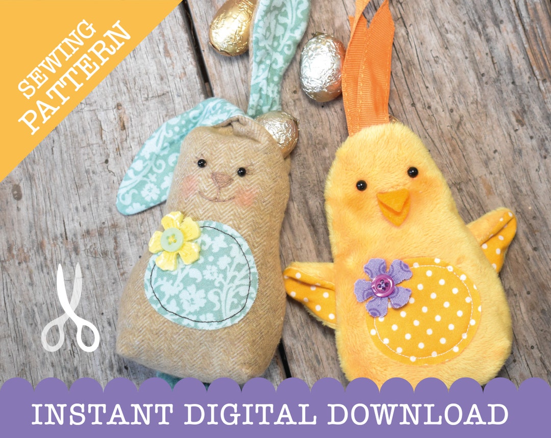 Tie Ear Eggies: A PDF Digital Download Sewing Pattern to Make a Cute ...