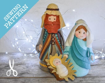 Away in a Manger - Sewing pattern | Felt Nativity | Christmas decorations