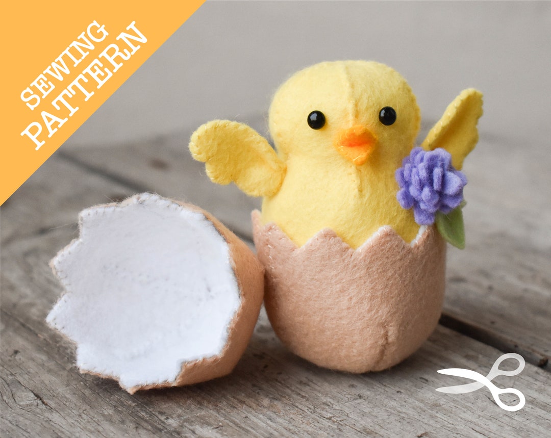 HshDUti Patchwork Felt Egg House DIY Kit,DIY Patchwork Felt Egg House Chick House Craft Kit,Easter Chick Eggs Ornaments Home Easter Party Decoration Supplies,for Beginners, Children And Adults 5pcs