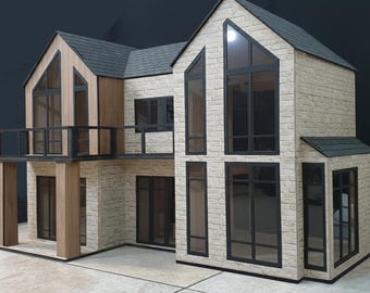 1.12 Scale Modern Dollhouse Lake House (KIT)