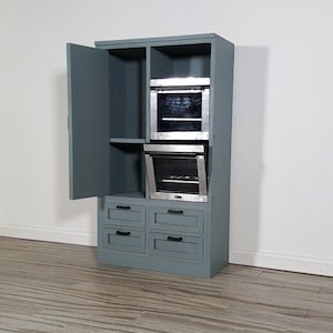 1:12 Scale Modern Dollhouse Miniature Oven Unit With WORKING Doors (DIY Kit)