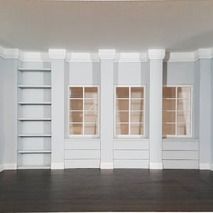 DIGITAL FILE Modern Dollhouse miniature room box 1.12 scale svg laser cutting digital files