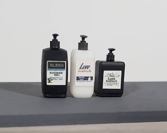 DIGITAL FILE 3 styles Modern Doll House Miniature bottles toiletries 1.12 scale Stl 3d printing file
