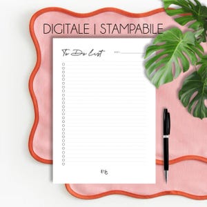 Lista delle COSE da FARE | To Do List | Liste, organizzazione e Planner | Modello di elenco cose da fare, monitoraggio attività produttività