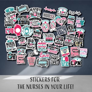 Funny Nurse Stickers, Nursing stickers, Waterproof stickers, Die-cut stickers, Cute gifts, Gift for him, Gift for her, Employee gifts