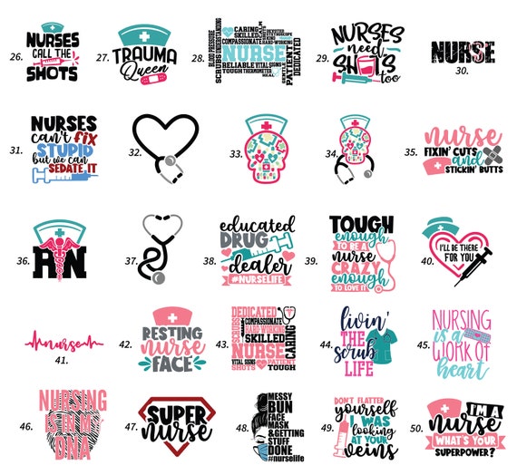Funny Nurse Stickers, Nursing Stickers, Waterproof Stickers, Die