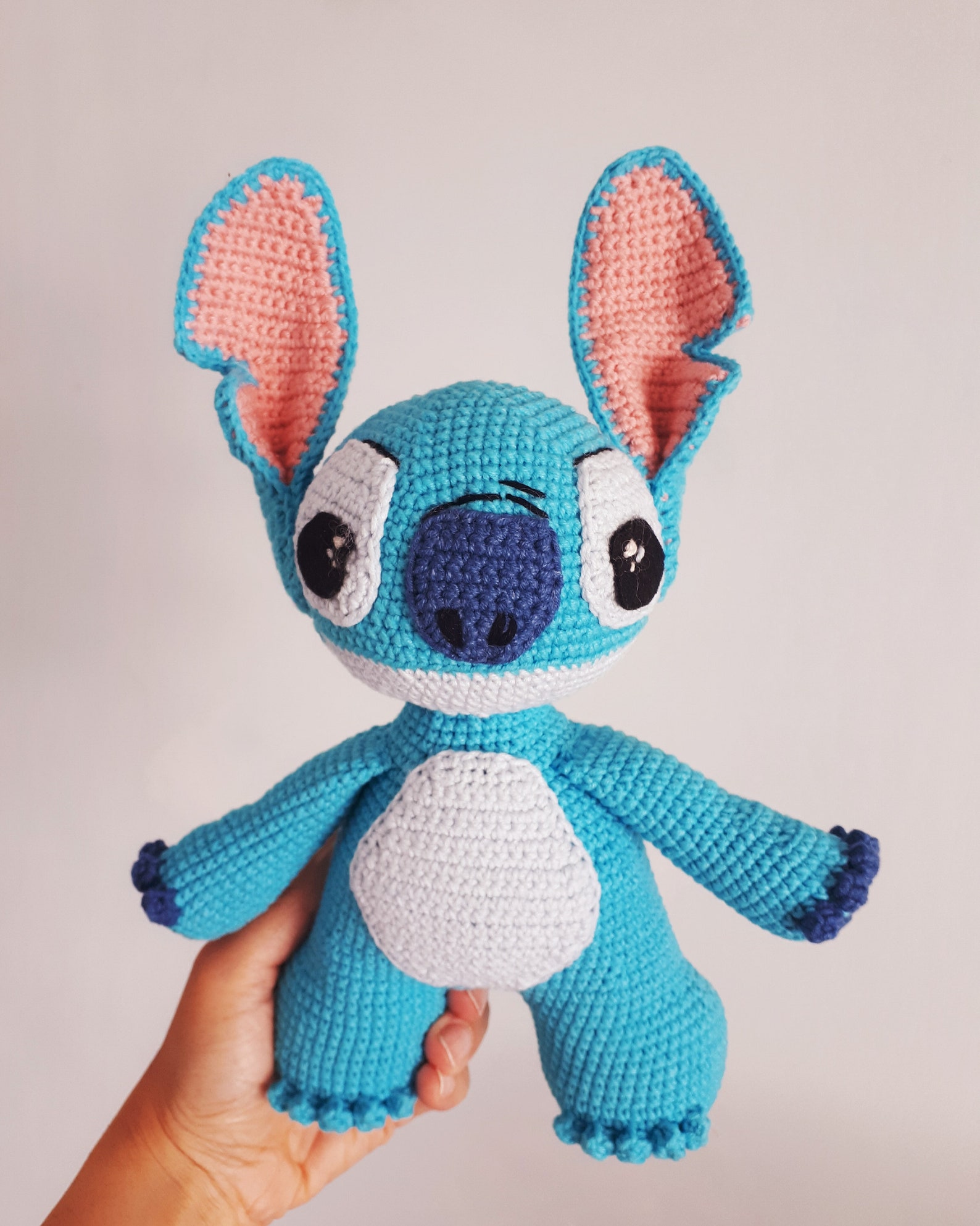 Crocheted Stitch Lilo and Stitch Crochet Toy Knitted Stitch Gift for