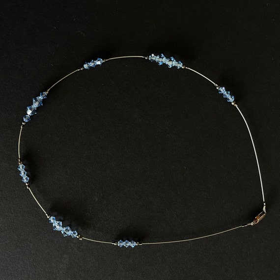 Swarovski crystal choker Blue crystal choker - image 3