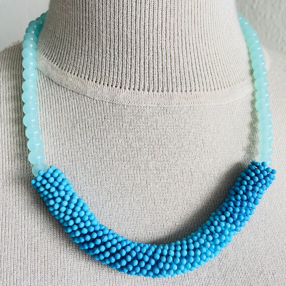 Blue necklace Acrylic light necklace - image 6