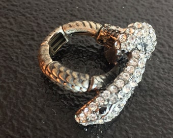 RING with crystal Snake "Ju-Ju", Ring for a girl for any size, Adjustable Ring, Swarovski Crystal Ring, Gift for girl, Gift for her