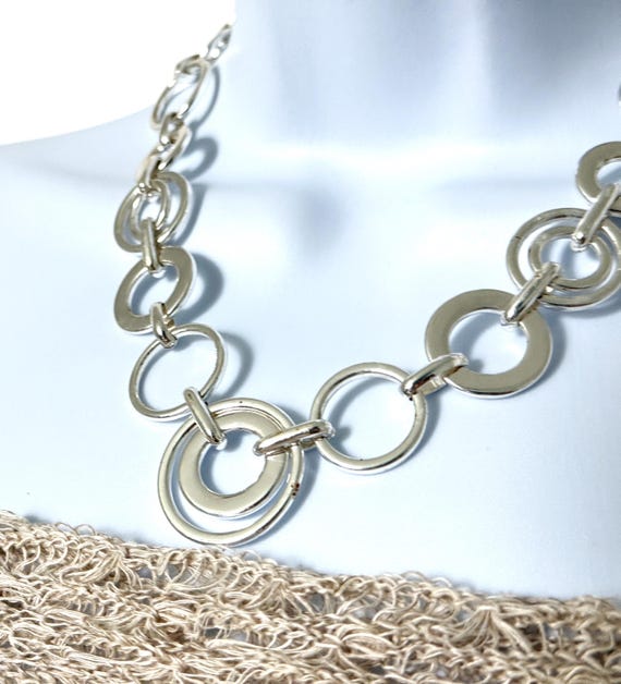 Multiple loop choker Silver tone premier designs … - image 10