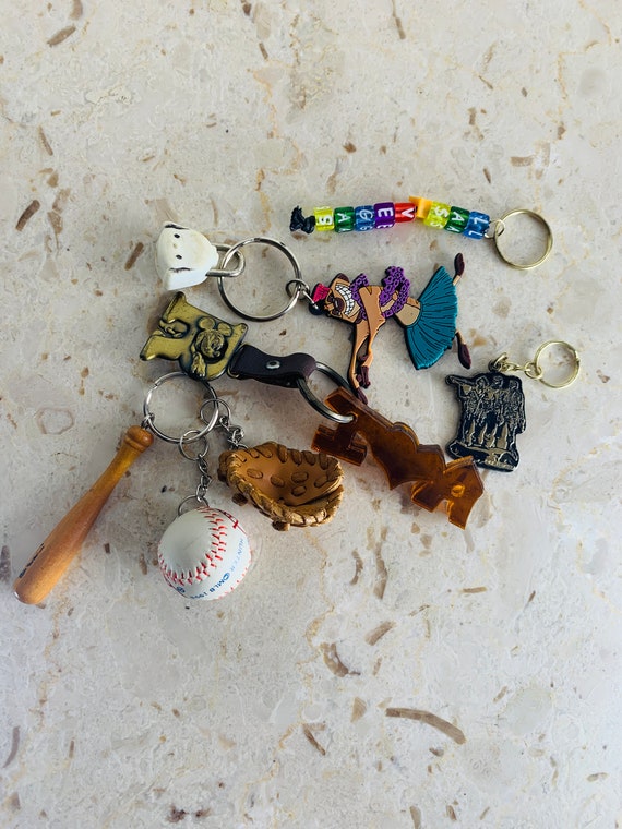 vintage sheep keychains set Gem