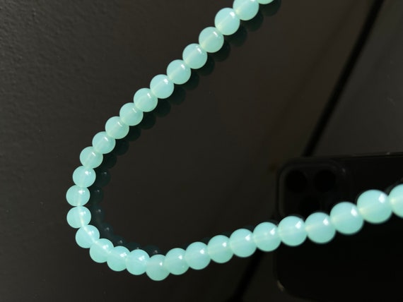 Blue necklace Acrylic light necklace - image 10