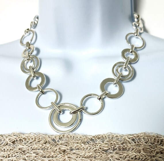 Multiple loop choker Silver tone premier designs … - image 8