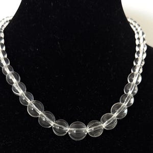 Clear Acrylic necklace Vintage 1990s necklace Clear Lucite bead choker