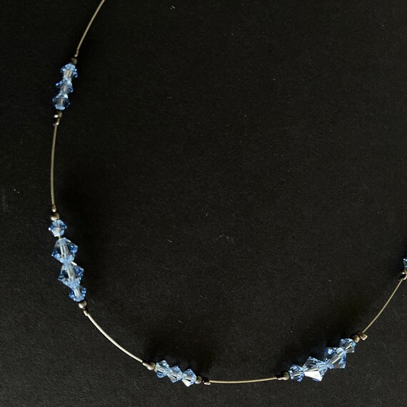 Swarovski crystal choker Blue crystal choker - image 4