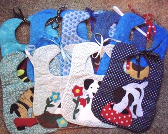 SET/9 DOG THEMED Bibs