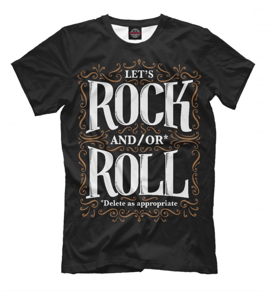 Lets's Rock And Roll TShirt High Quality Tee Men's Etsy