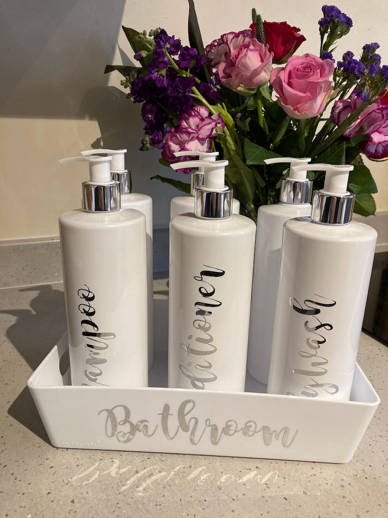 Reusable Pump Bottles Bathroom Bottles Mrs Hinch Style Etsy UK