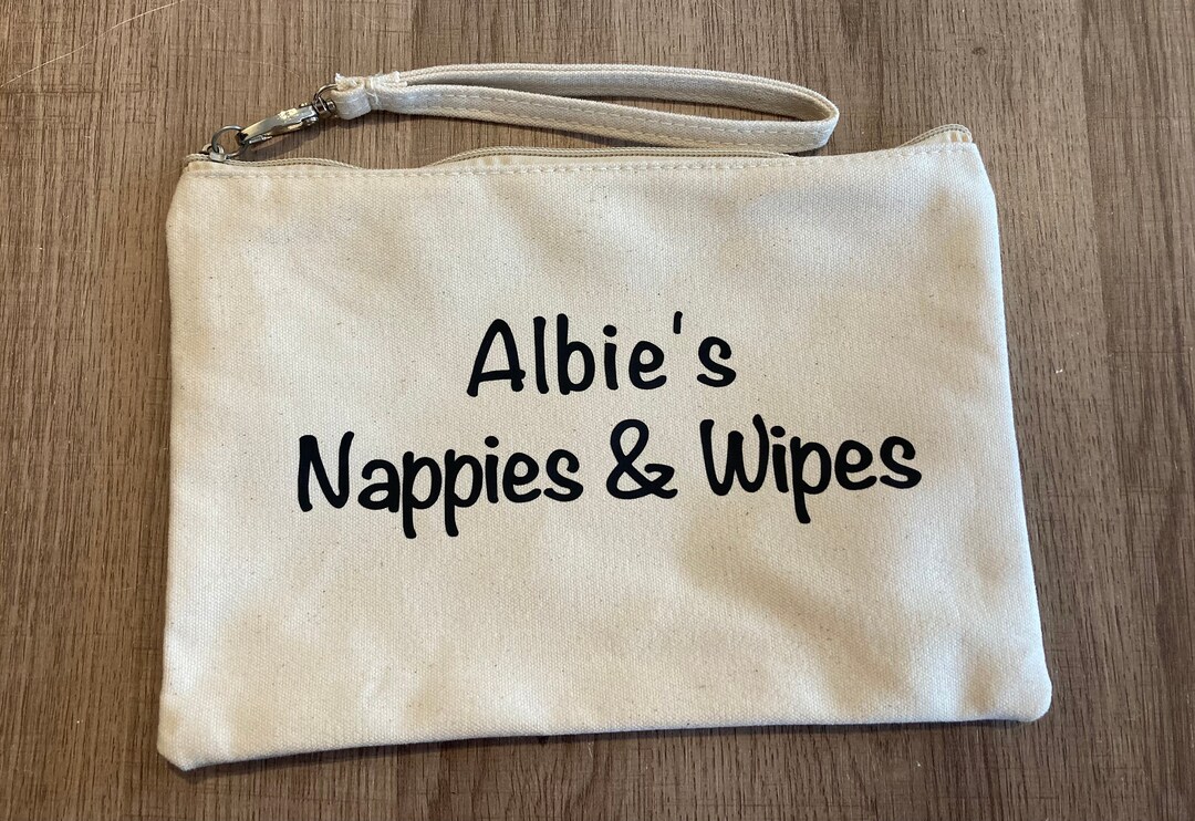 Personalised Nappy Bag Pouches/ Changing Bag Pouches/ Babies Spare