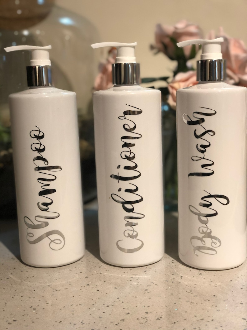 Reusable Pump Bottles Bathroom Bottles Mrs Hinch Style Etsy UK