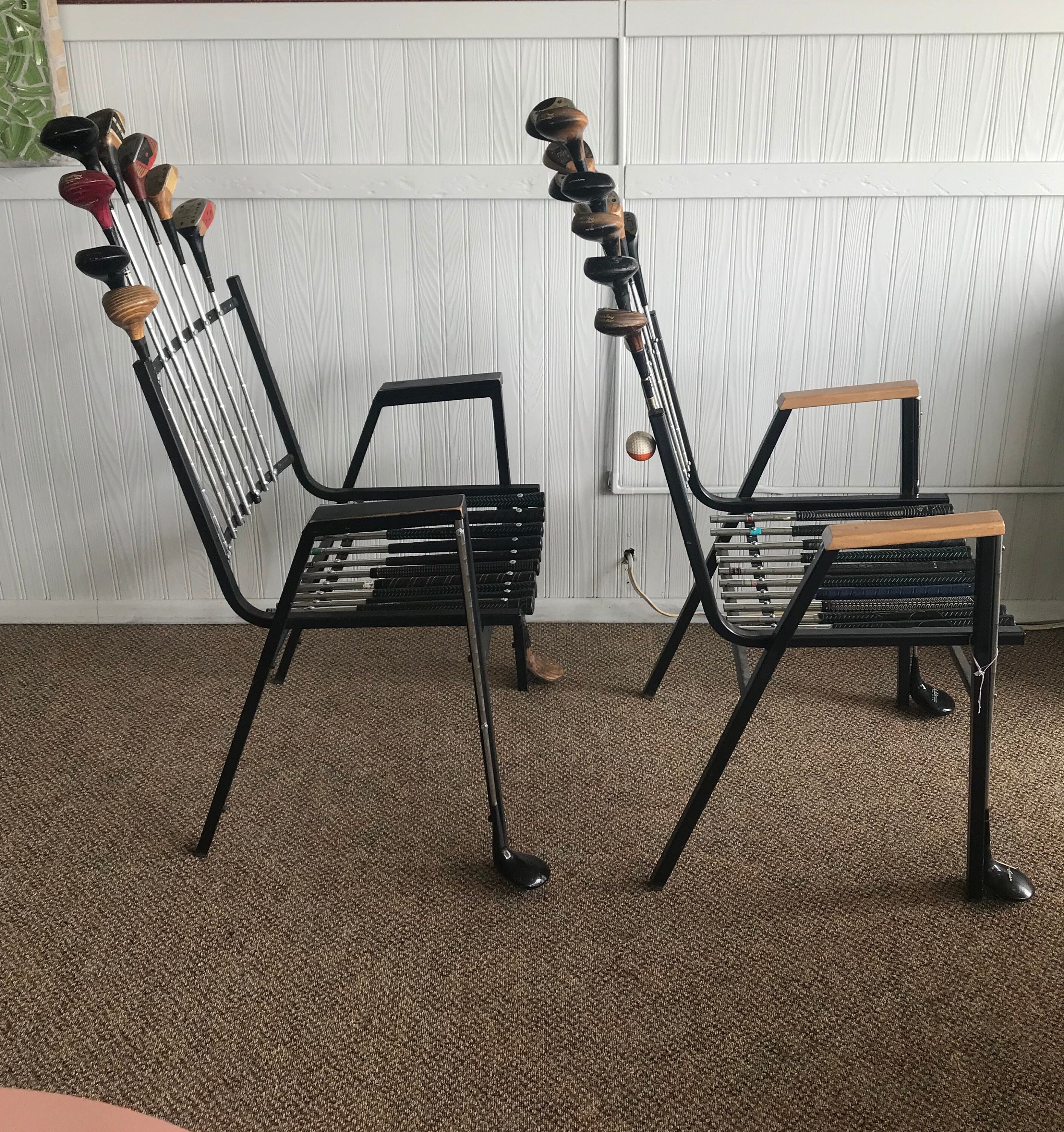 Set Pair Golf Club Chair Seat Hand made Etsy