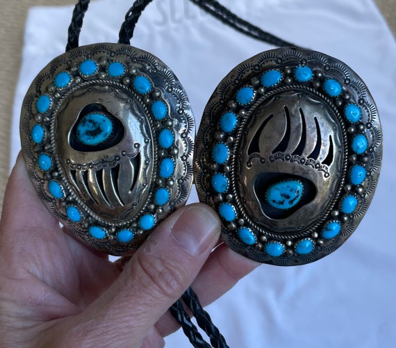 Best Vintage Native American Navajo Blue Thunder (rare) Turquoise Sterling Silver Cufflinks Best Vintage Native American Navajo Blue Thunder (rare) Turquoise Sterling Silver Cufflinks