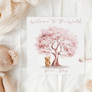 Personalised New Baby Girl Card