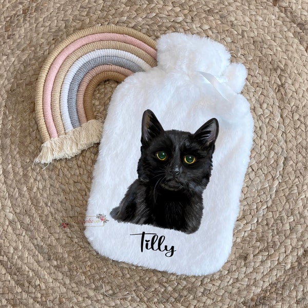 Cat Hot Water Bottle Etsy UK