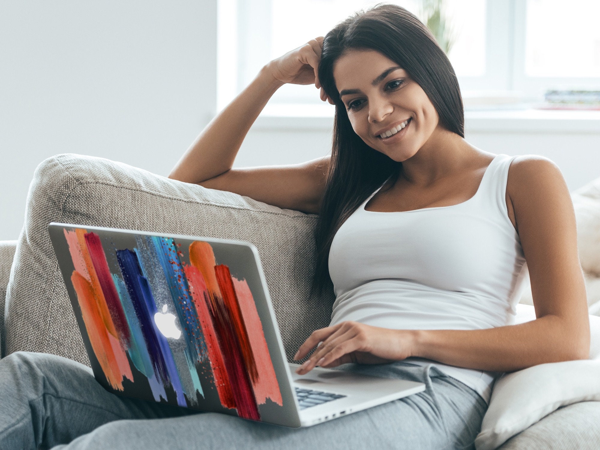 Art Colorful Paint Macbook Case color macbook 15 paint Mac Pro | Etsy