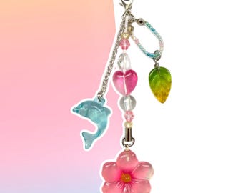 Flower Aero - Frutiger Aero, y2k Phone Charm/Dust Plug - Phone, Switch Charm, Keyring, Best Friend/BFF Charm