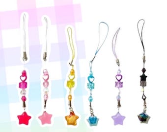 Jelly Star - Zawieszka do telefonu/Zatyczka do kurzu - Telefon, Zawieszka do przełącznika, Brelok, Zawieszka do najlepszego przyjaciela/BFF