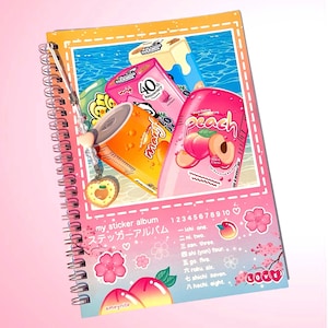 Sommar i Japan - Japansk återanvändbar klistermärkessamling Klistermärkesalbum med berlock - Journaling, Telefonberlock, Klistermärkesark, Samling